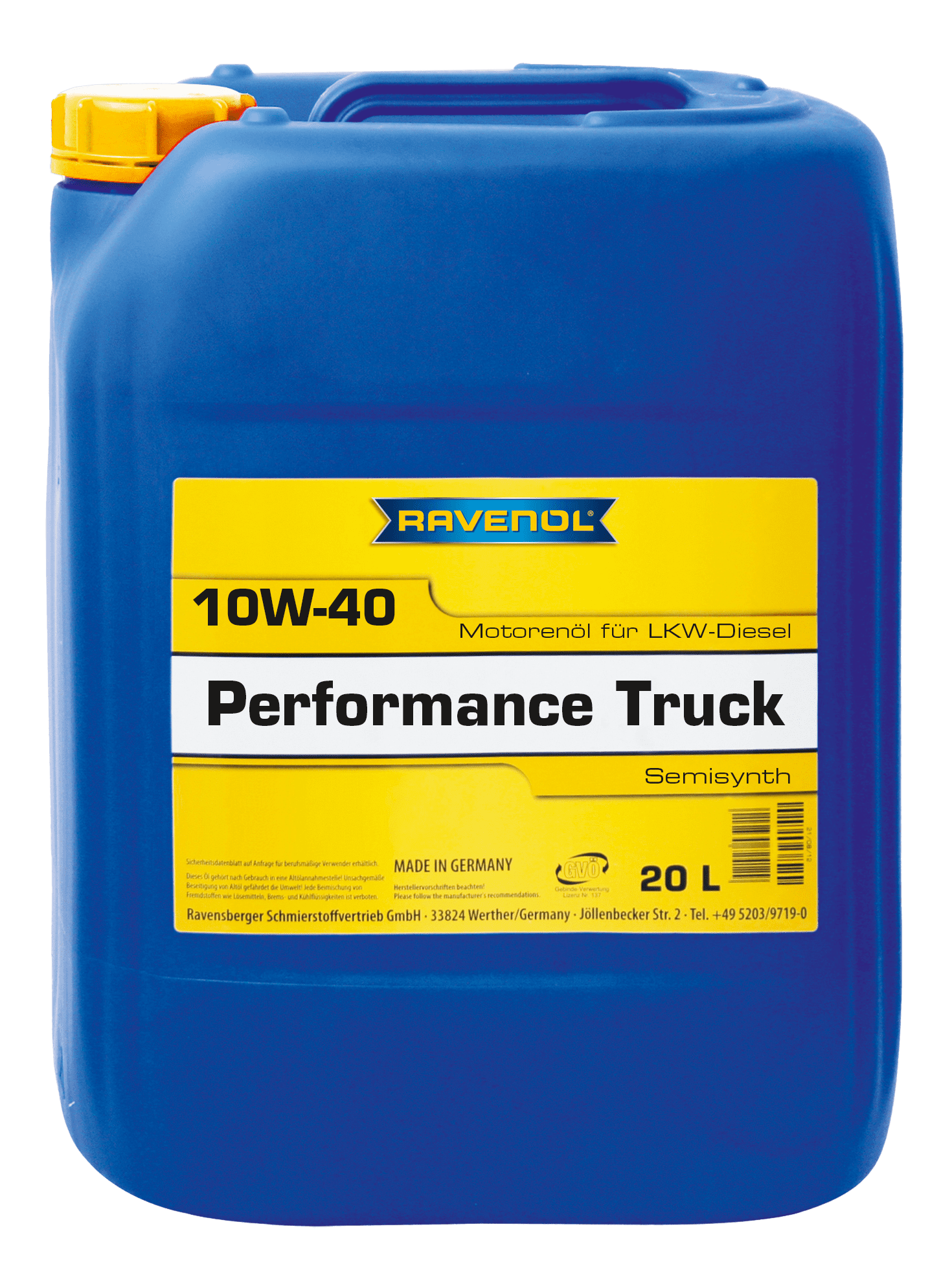 Моторное масло Ravenol Performance Truck 10W-40, 20л